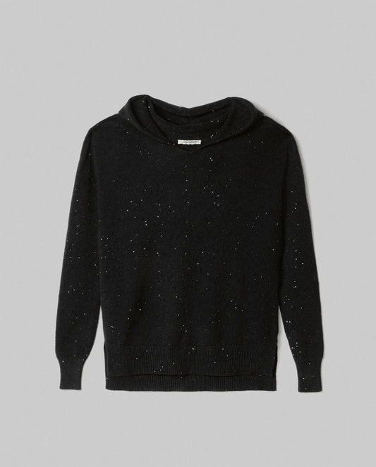 Maglia Cappuccio Con Paillettes