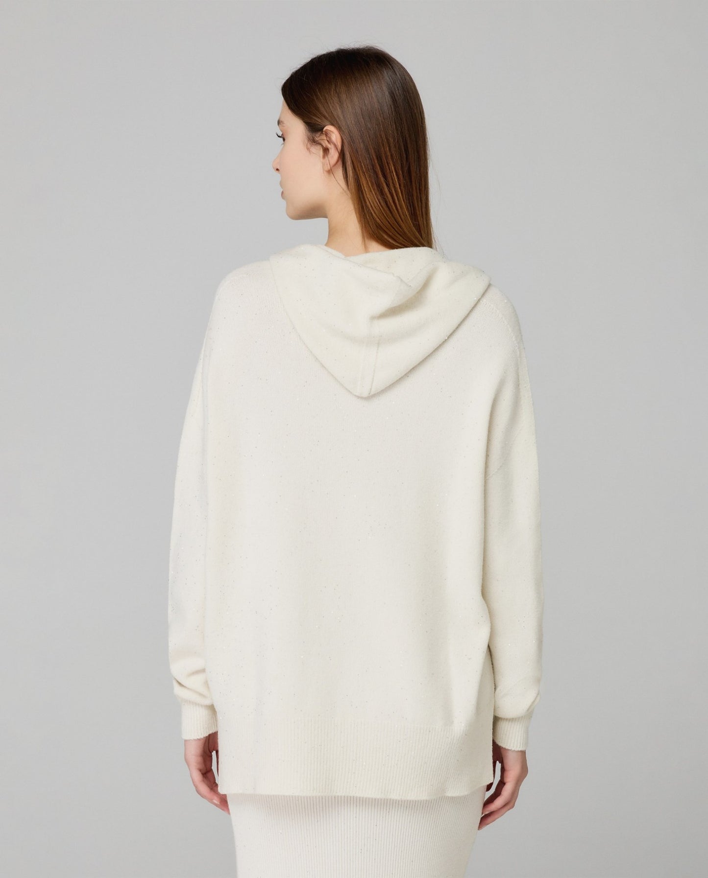 Maglia Cappuccio Con Paillettes