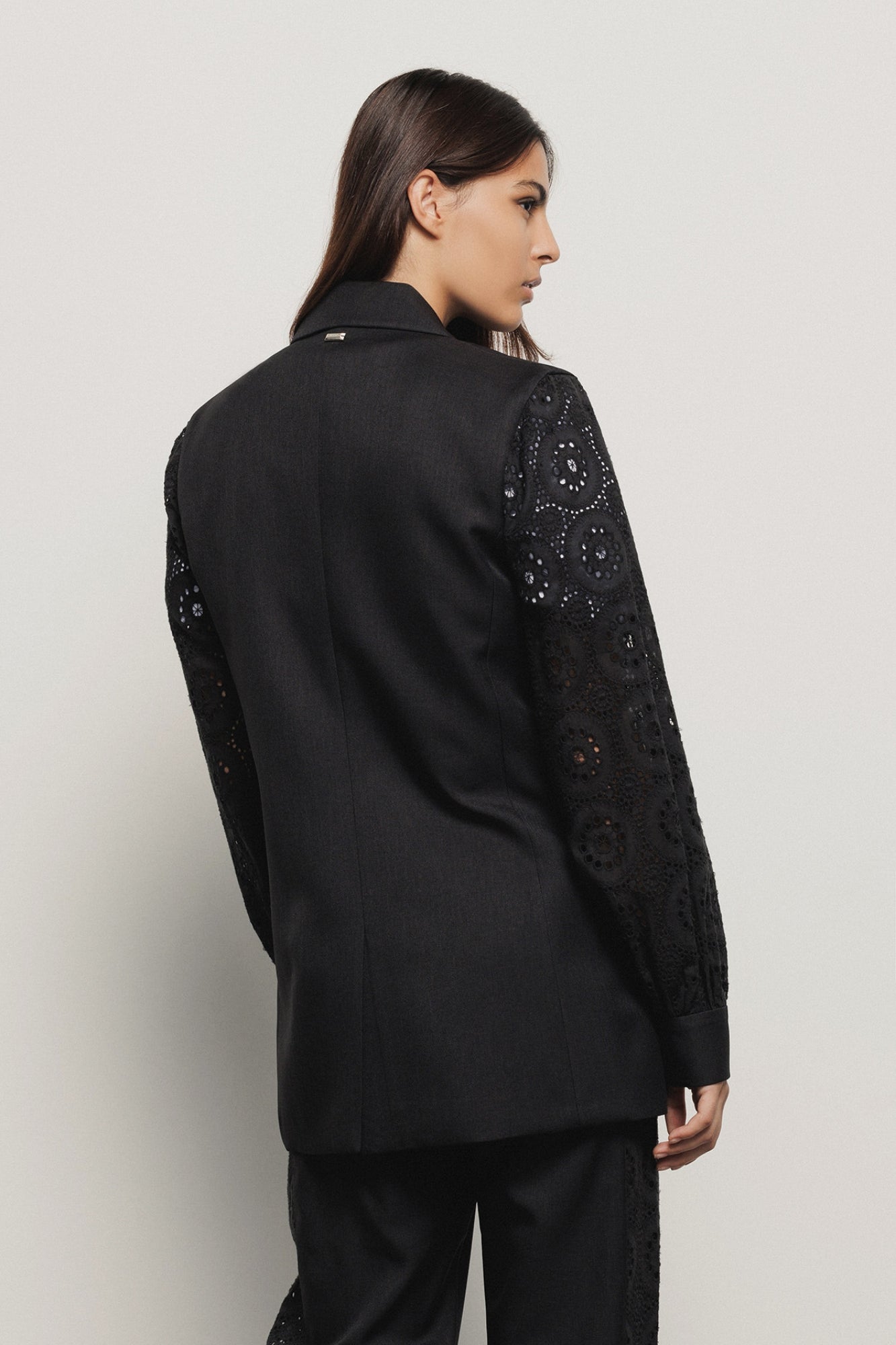 Giacca in twill monopetto