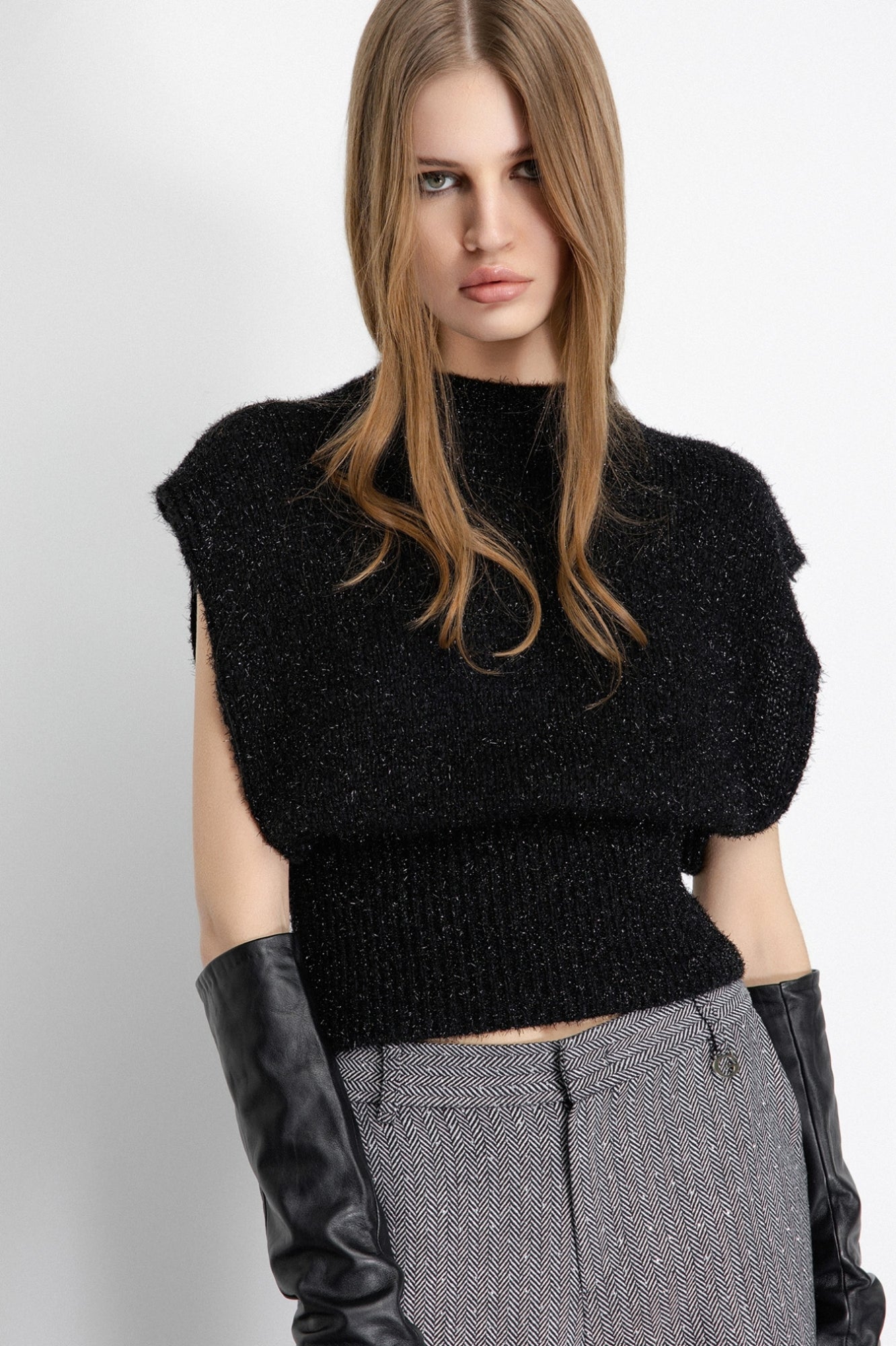 Smanicato In Maglia Lurex