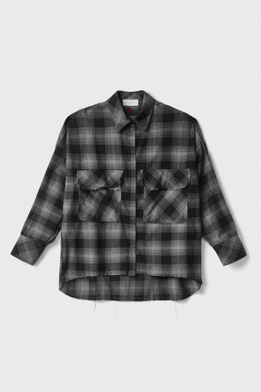 Maxi Camicia Con Tasche Sul Petto