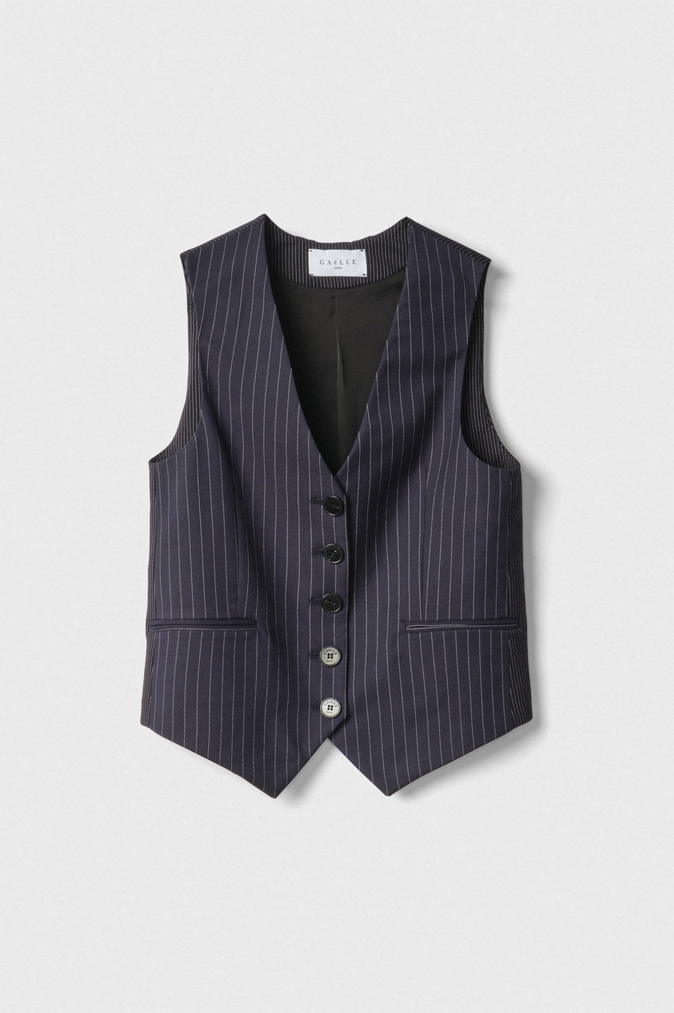 Gilet Monopetto Slim Fit Con Ricamo Sul Retro