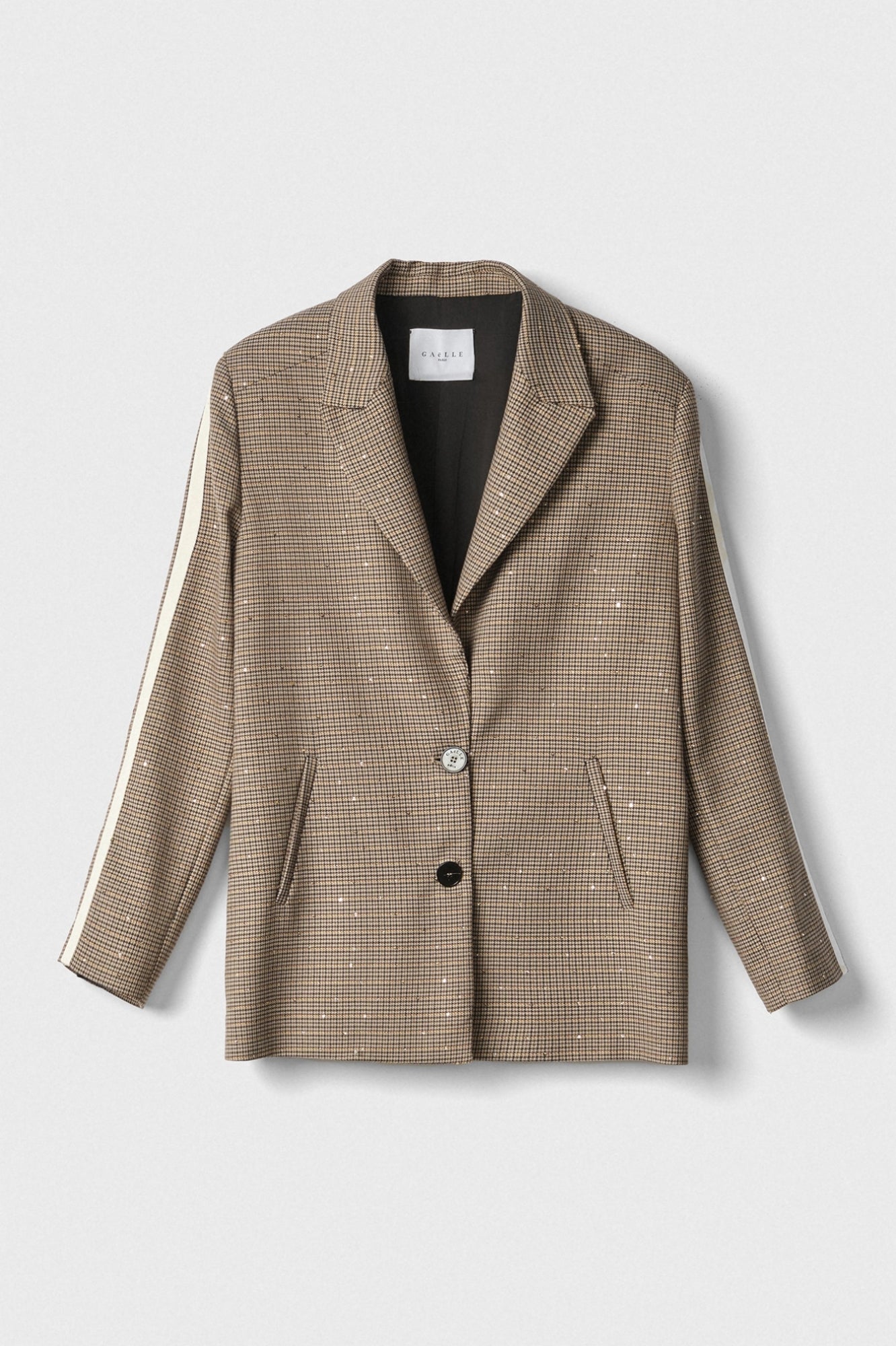 Giacca Monopetto Con Tasche A Filetto E Bande Laterali