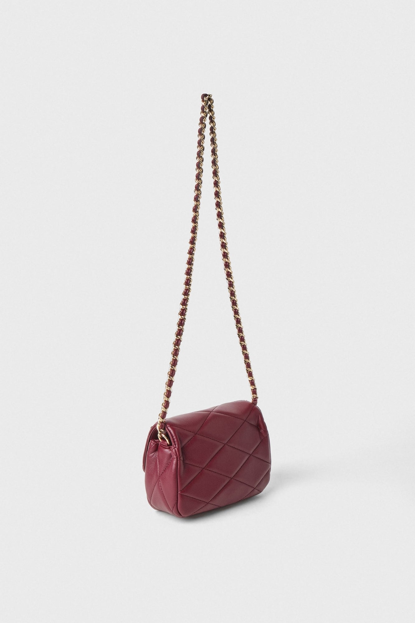 Mini Shoulder Strap Matelassè Con Perle E Charms