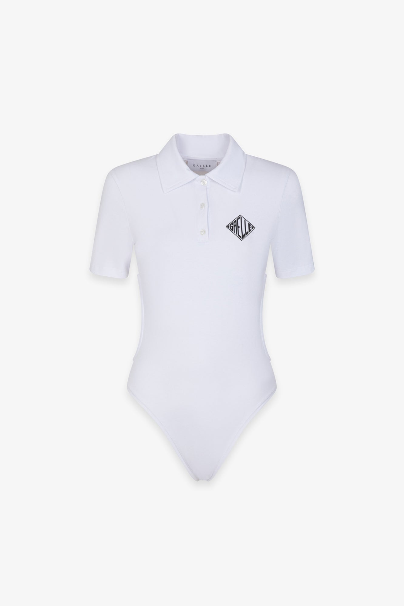 Body con collo e abbottonatura polo