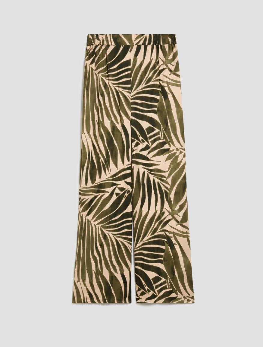 Pantaloni ampi in twill fluido