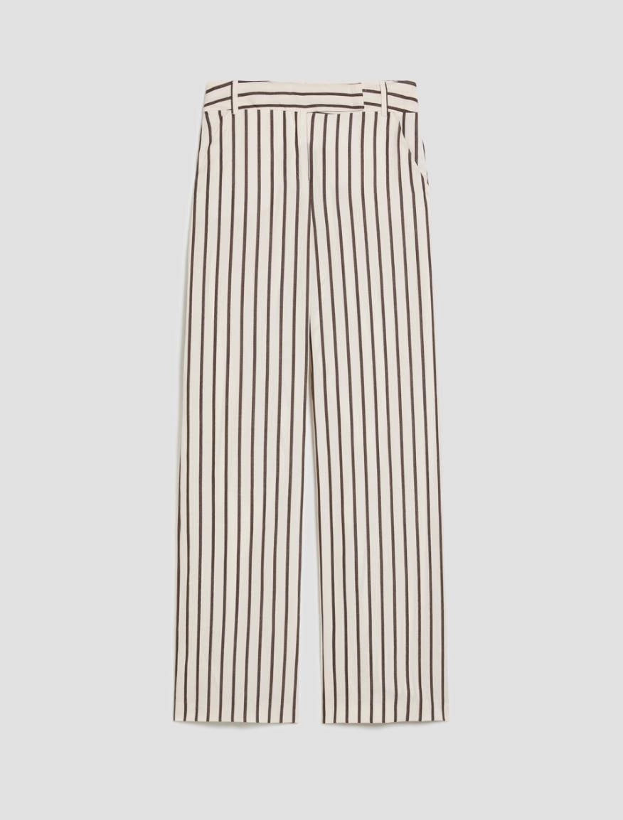 Pantaloni ampi in blend di lino