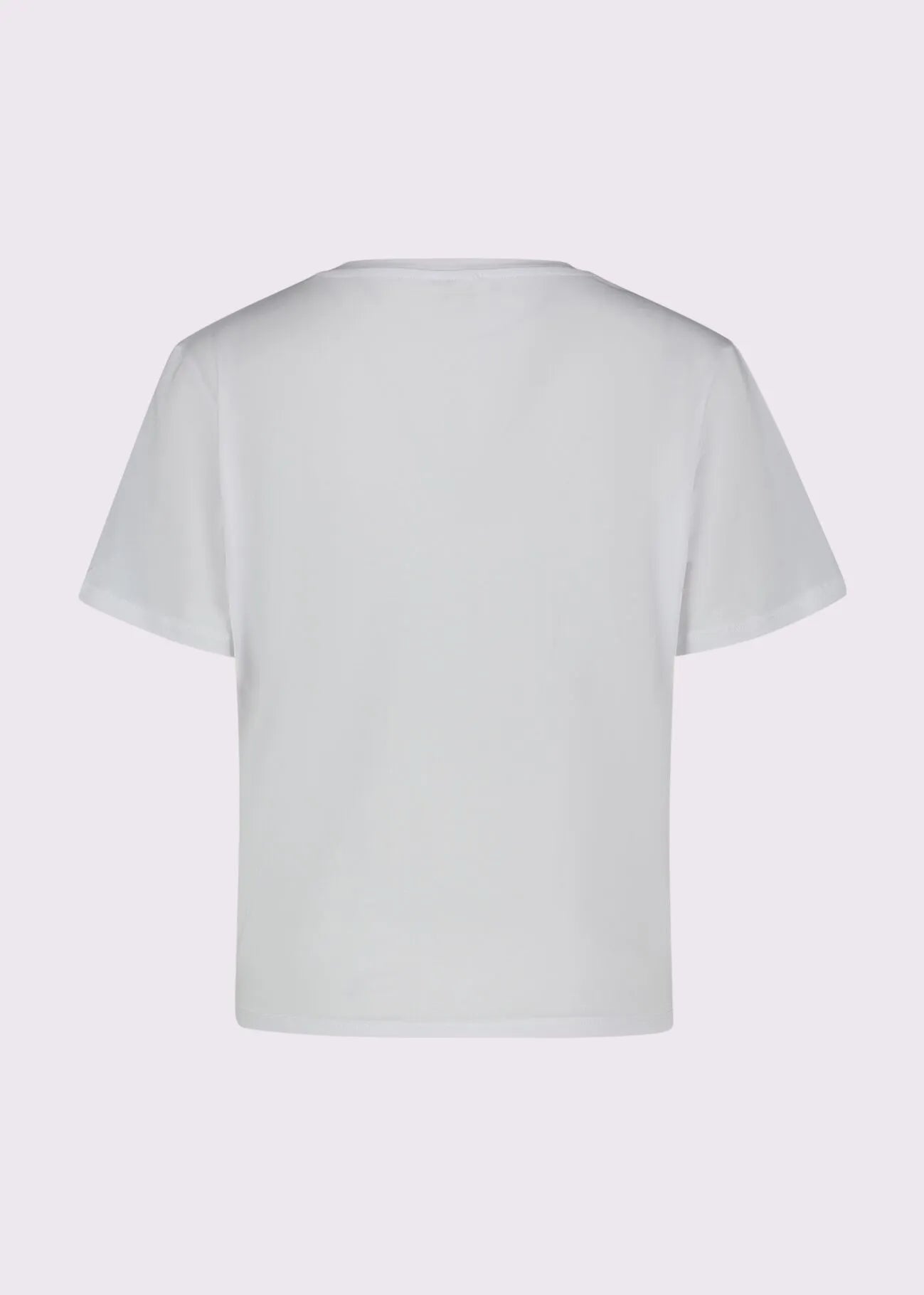T-shirt nera da donna con scollo a V e nodo