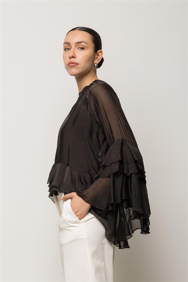 Blusa con rouches