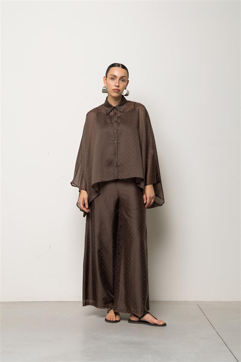 Camicia a mantella con dettagli