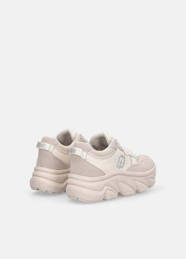 Chuncky sneakers in suede e rete