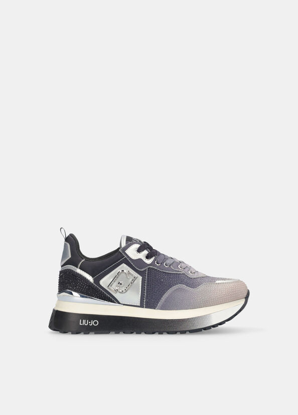 Sneakers platform full strass