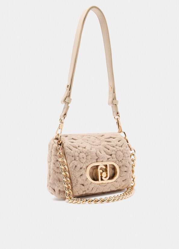 Borsa La Puffy piccola con ricamo