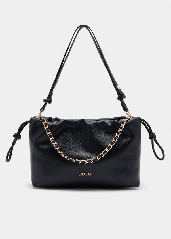 Borsa a spalla media con catena