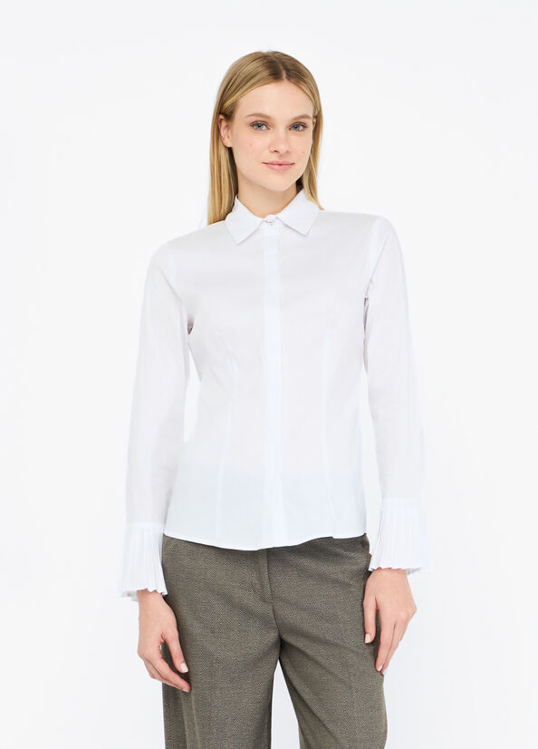 Camicia con dettagli plissé