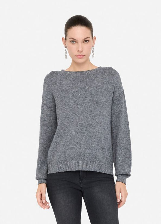 Maglia con micro paillettes