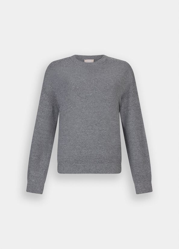 Maglia con micro paillettes