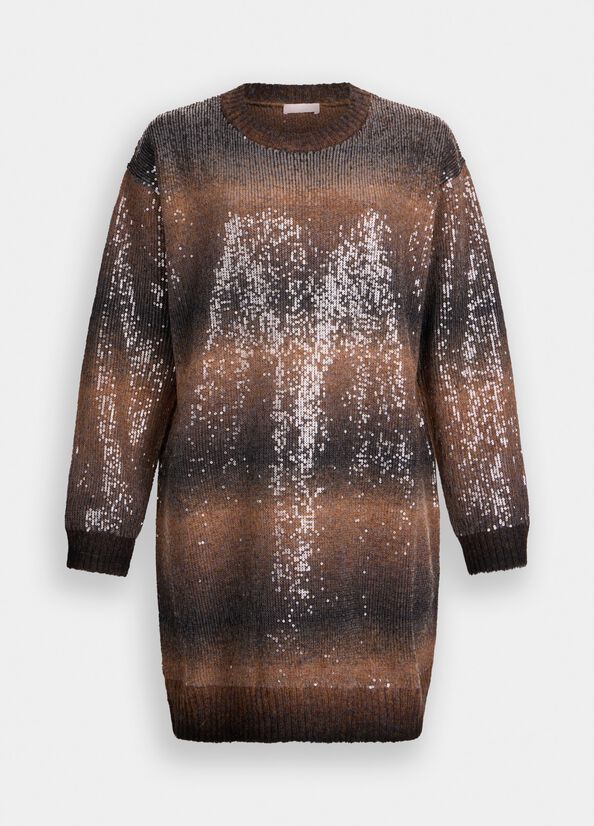 Abito in maglia con paillettes