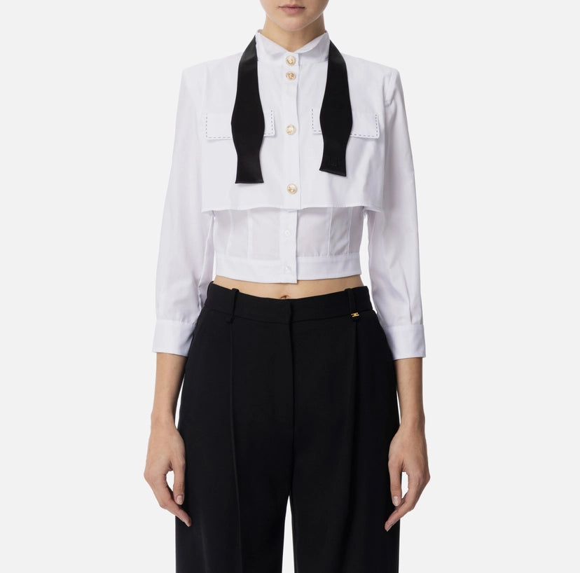 Camicia in popeline con cravattino