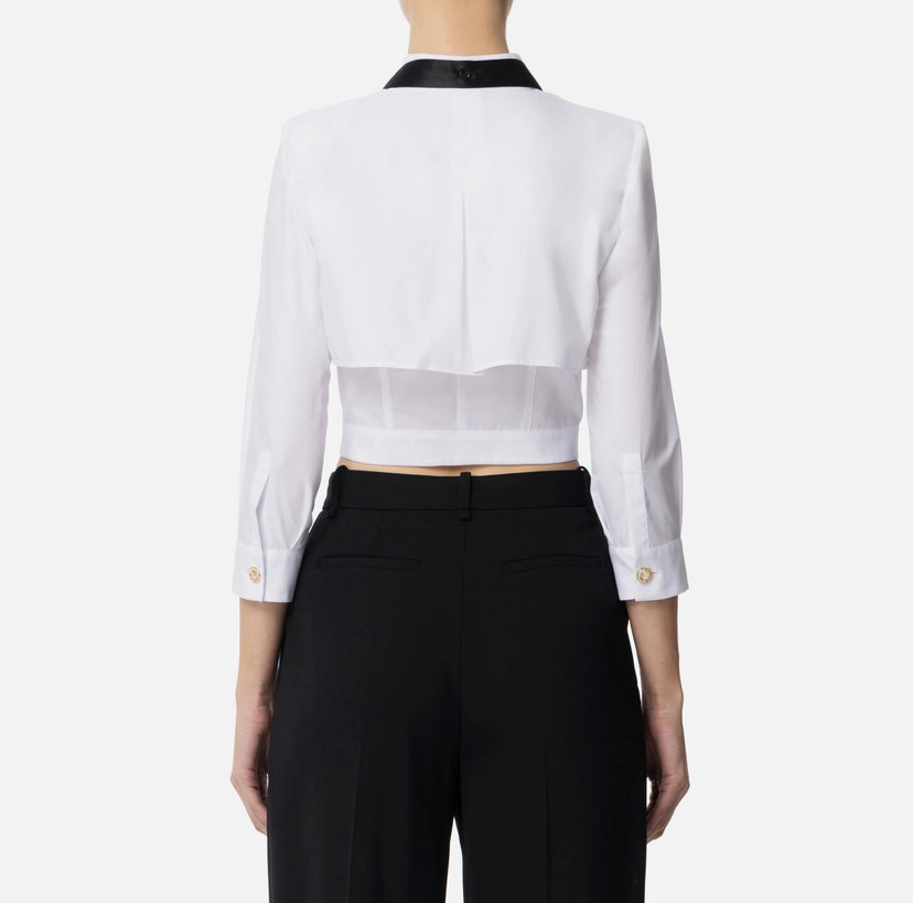 Camicia in popeline con cravattino