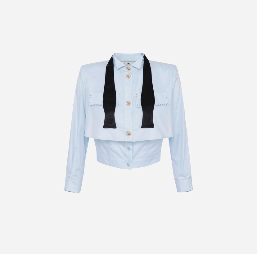 Camicia in popeline con cravattino