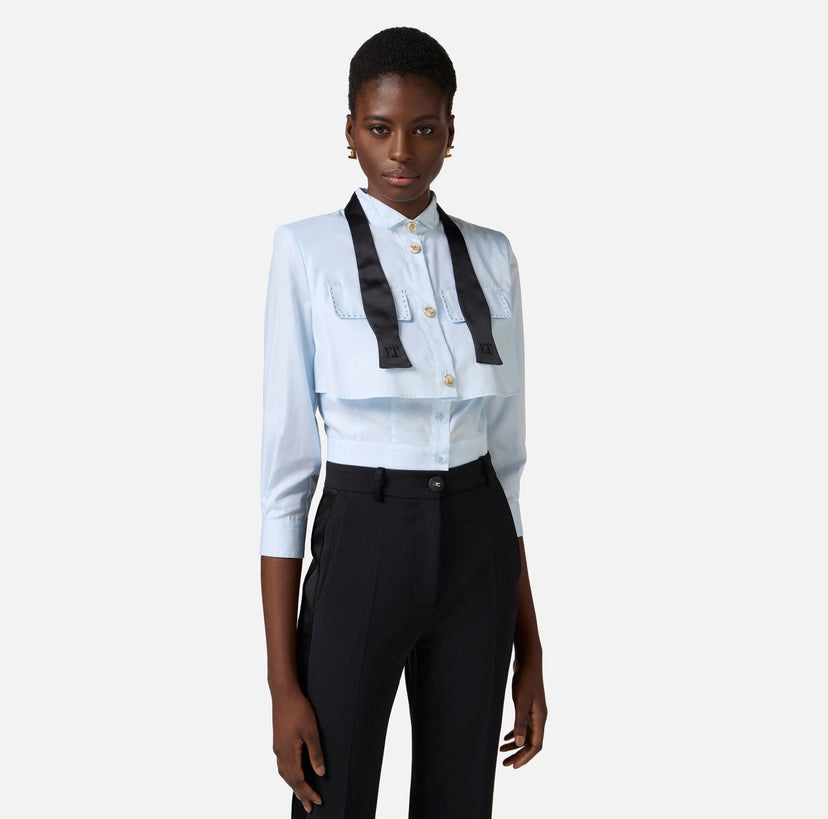 Camicia in popeline con cravattino