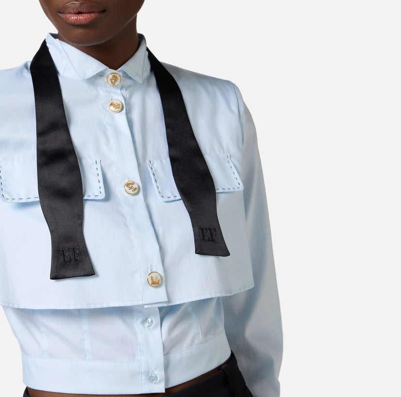 Camicia in popeline con cravattino
