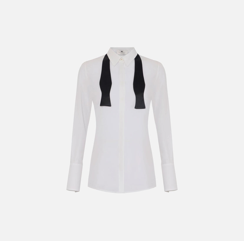 Camicia in georgette con cravattino