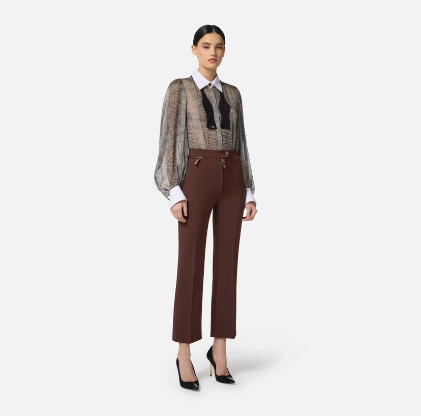 Body con stampa pitone e colletto