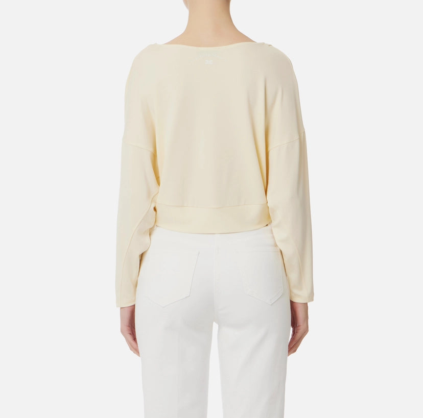 Maglia in jersey crêpe con piercing