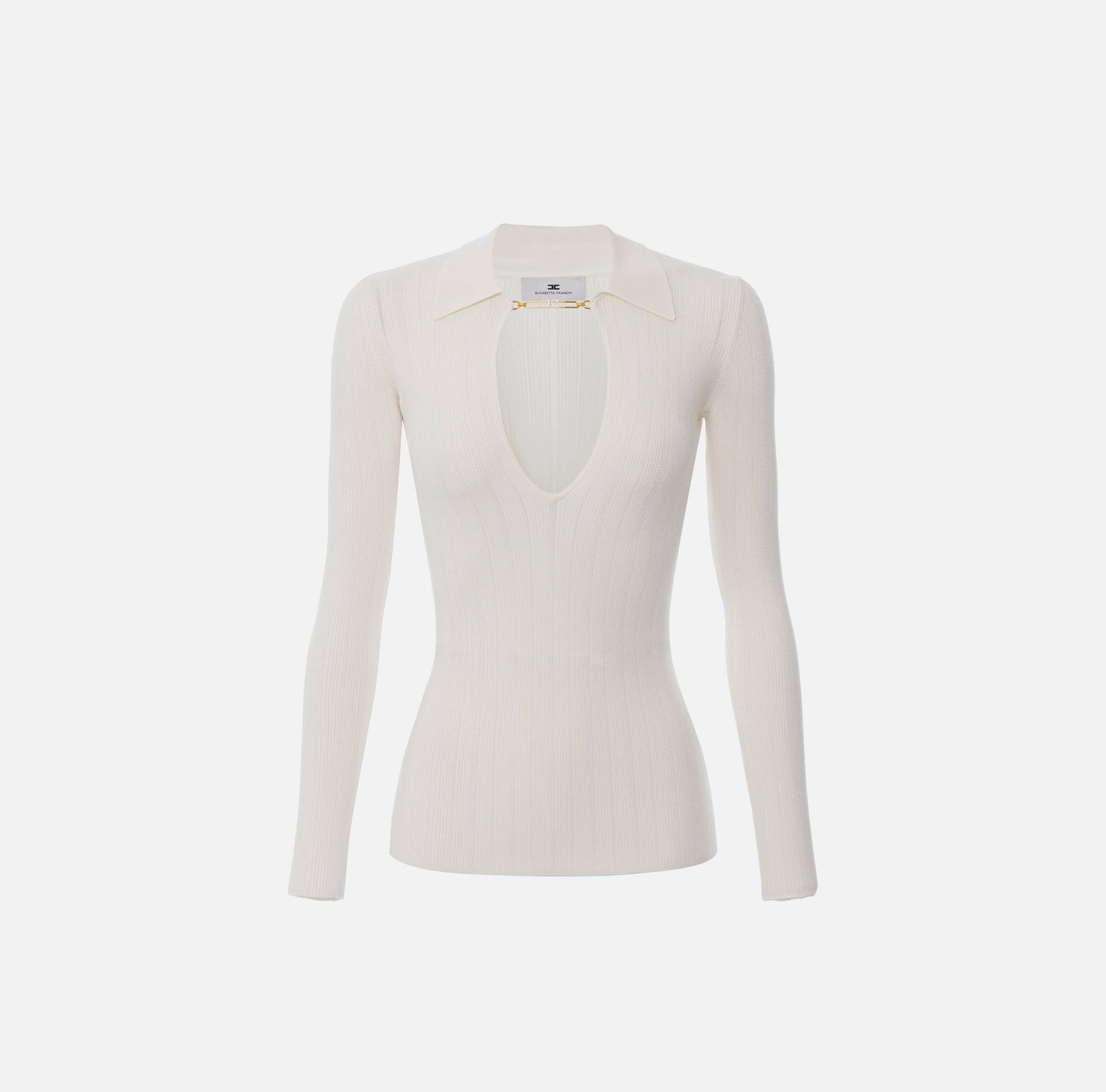 Maglia a costine con dettagli à jour