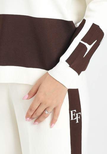 Maglia in viscosa con bande lucide