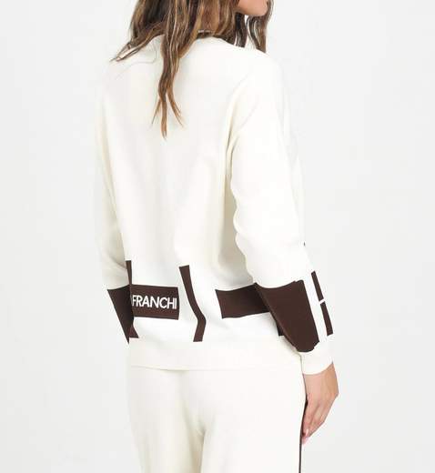 Maglia in viscosa con bande lucide