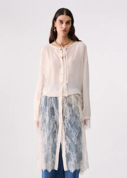 CAMCIA LUNGA CON PIZZO