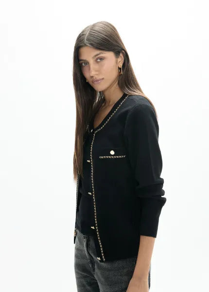 CARDIGAN CON CATENE