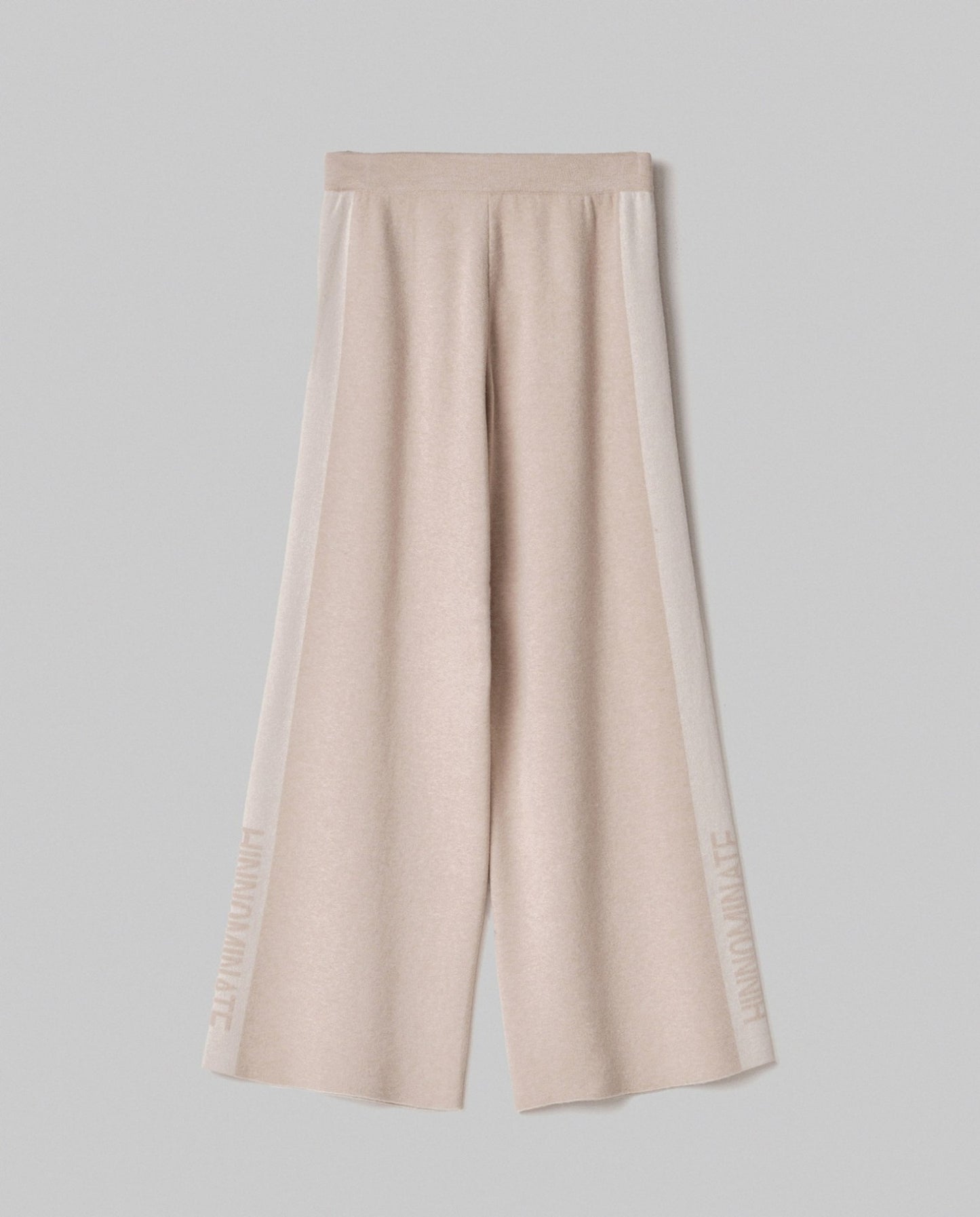 Pantalone in maglia con contrasto