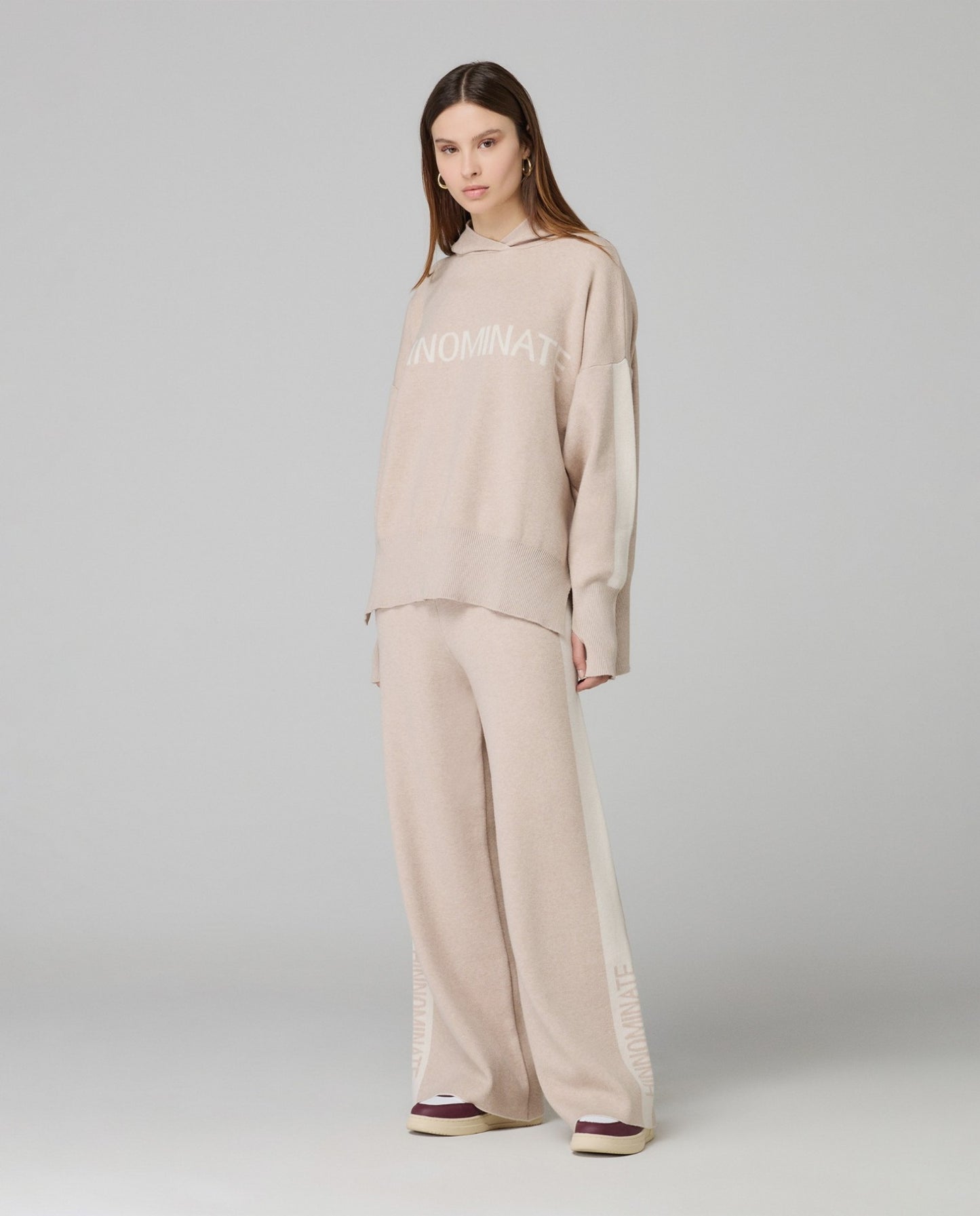 Maglia Cappuccio Con Bande In Contrasto