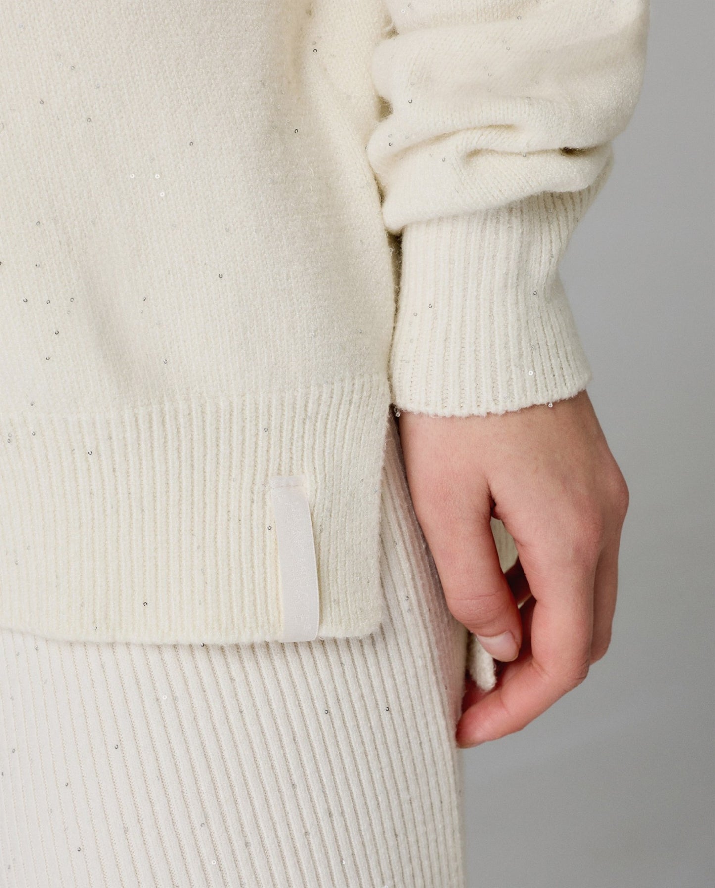 Maglia Cappuccio Con Paillettes