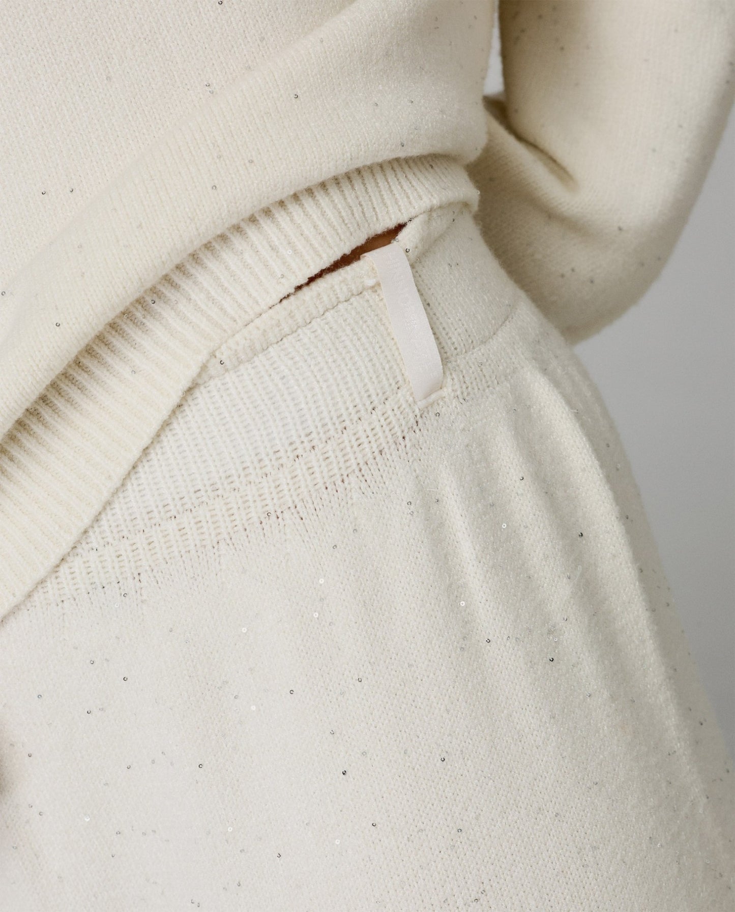 Pantalone dritto in maglia