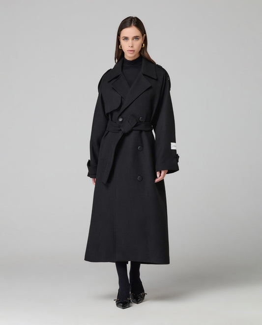 Cappotto over con cintura