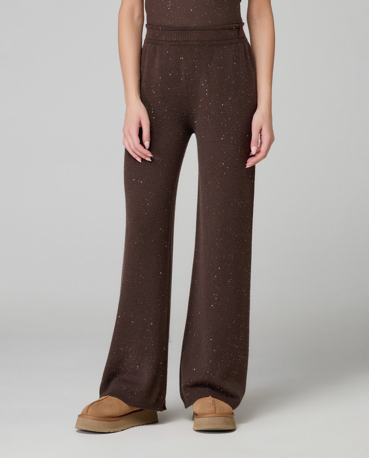 Pantalone dritto in maglia