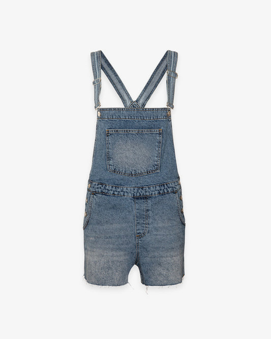 Salopette corta in denim