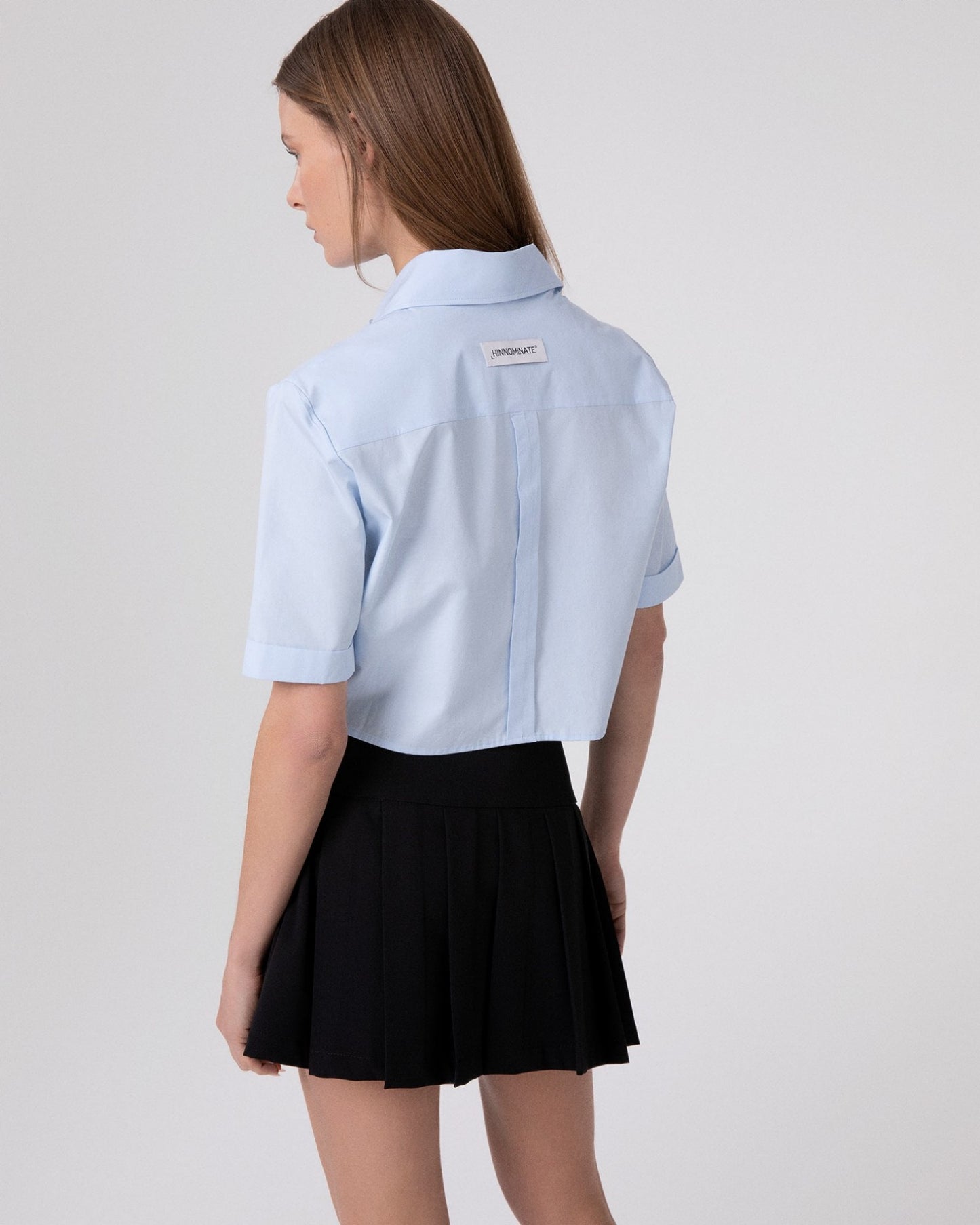 Camicia crop con cotone