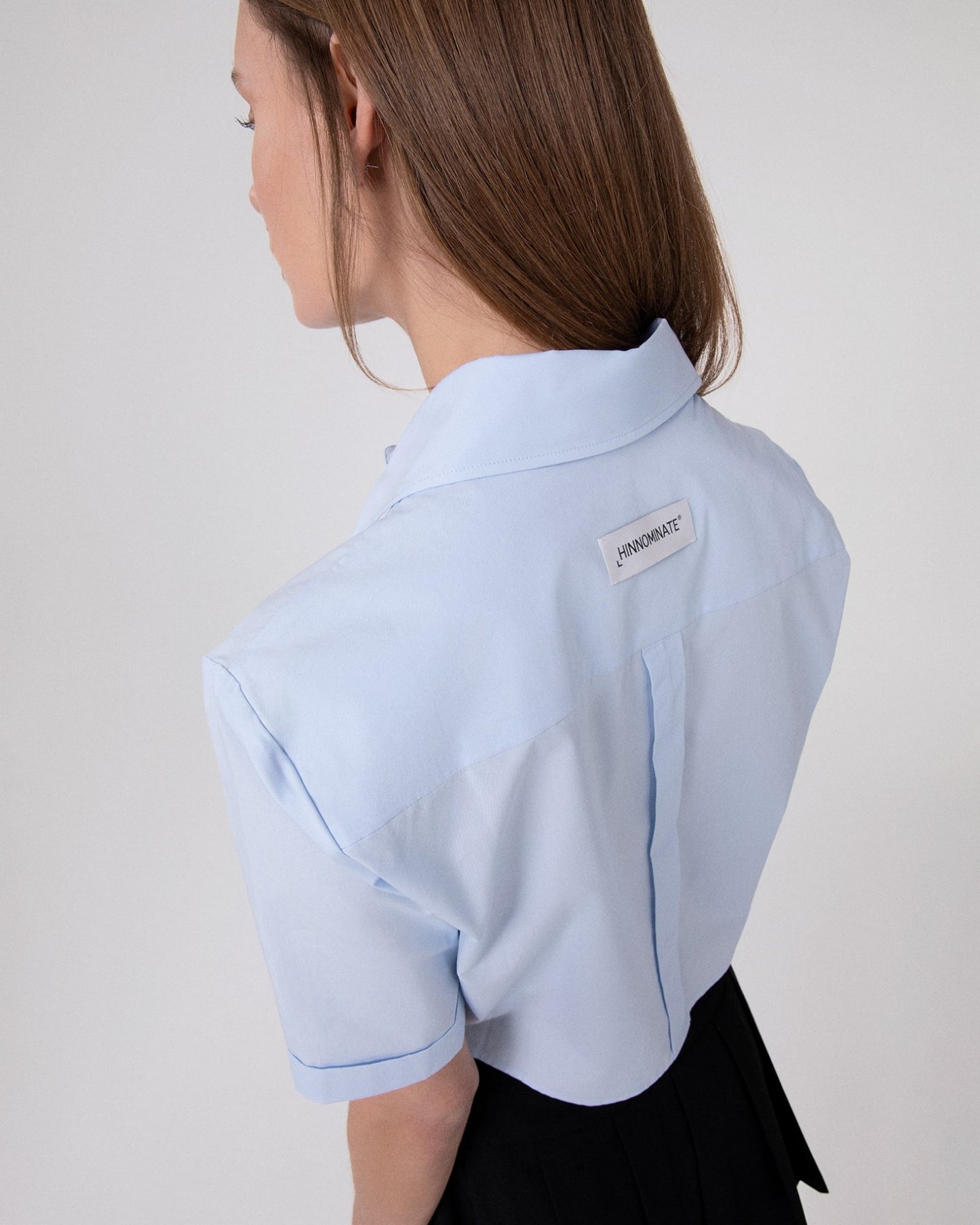 Camicia crop con cotone