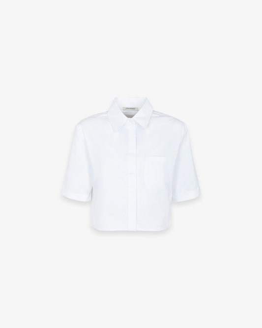 Camicia crop con cotone