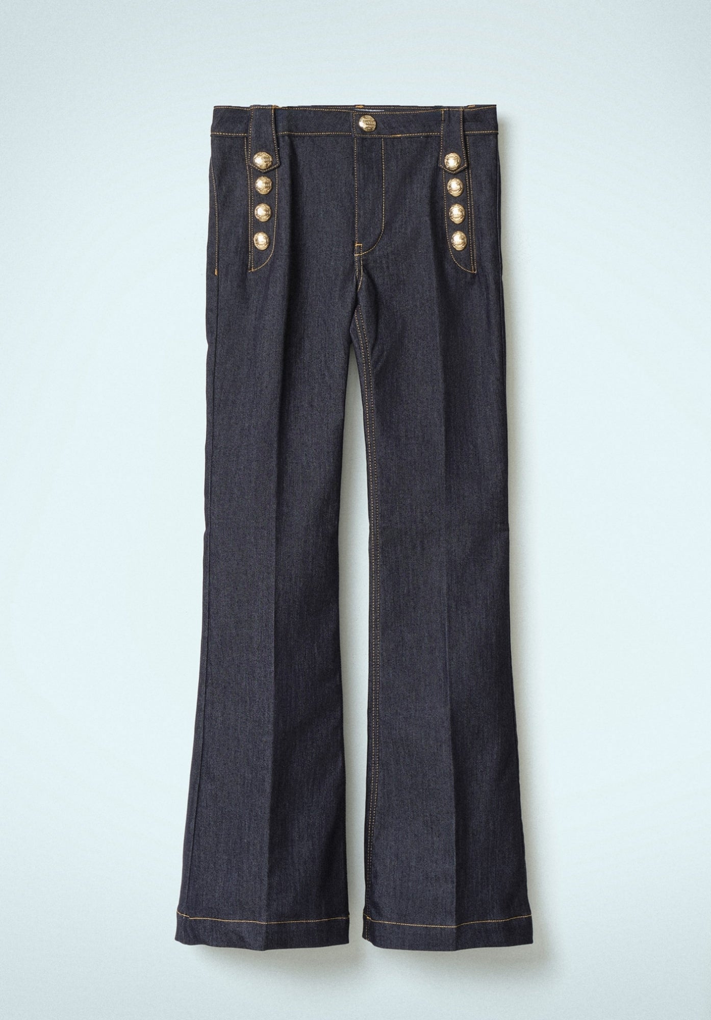 Pantalone flare in denim