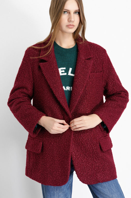 Giaccone Monopetto Con Spalla Over