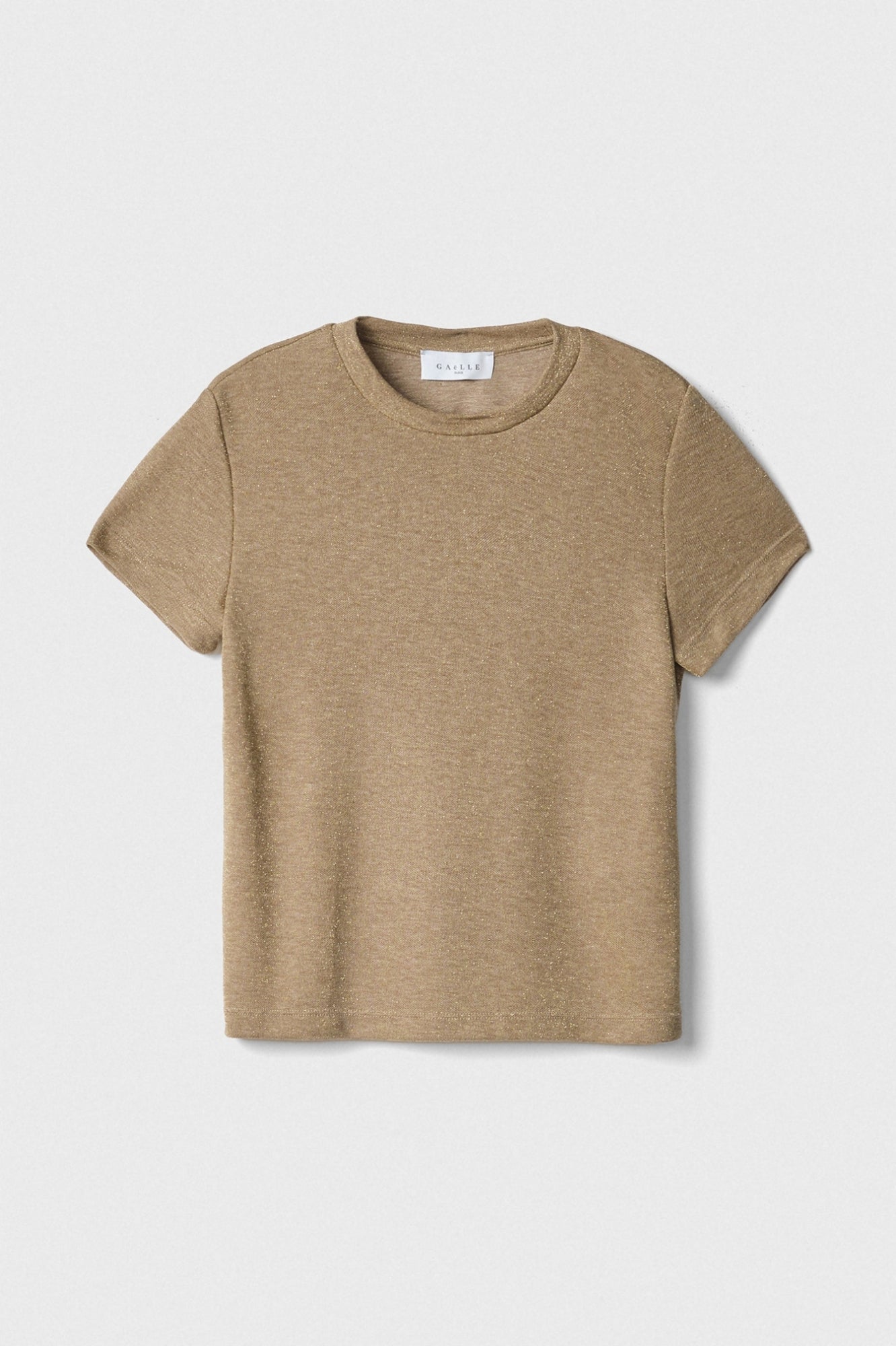 T-Shirt In Jersey Lurex Girocollo Mezza Manica