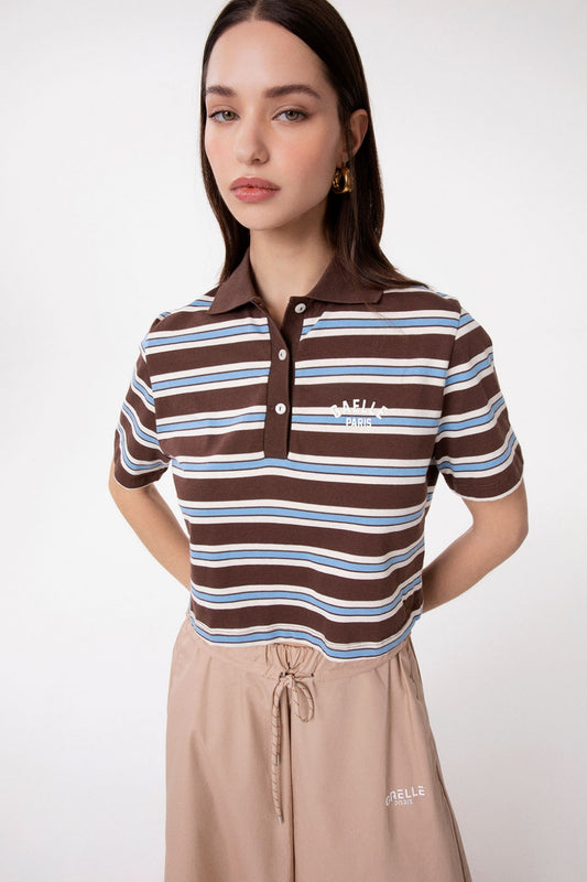 Polo crop mezza manica