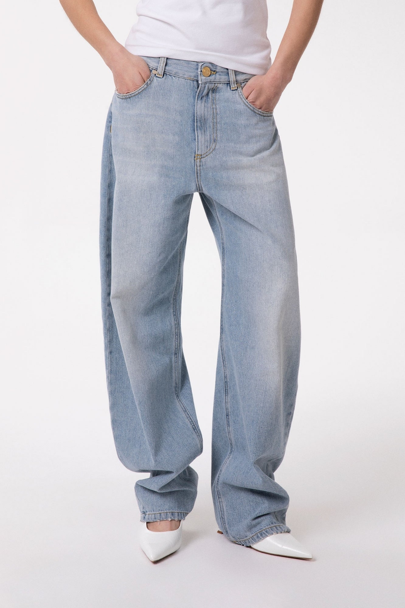 Pantalone in denim ballon